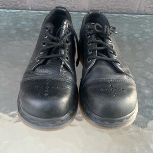 Dr. Martens Celia Black Leather Oxfords Sz Us 7W